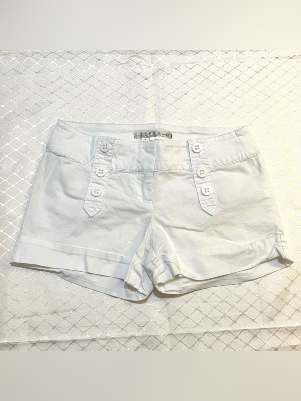 🛍️ 2/$30 | Dynamite White Cotton Sailor-style Button Clasp Mini Shorts